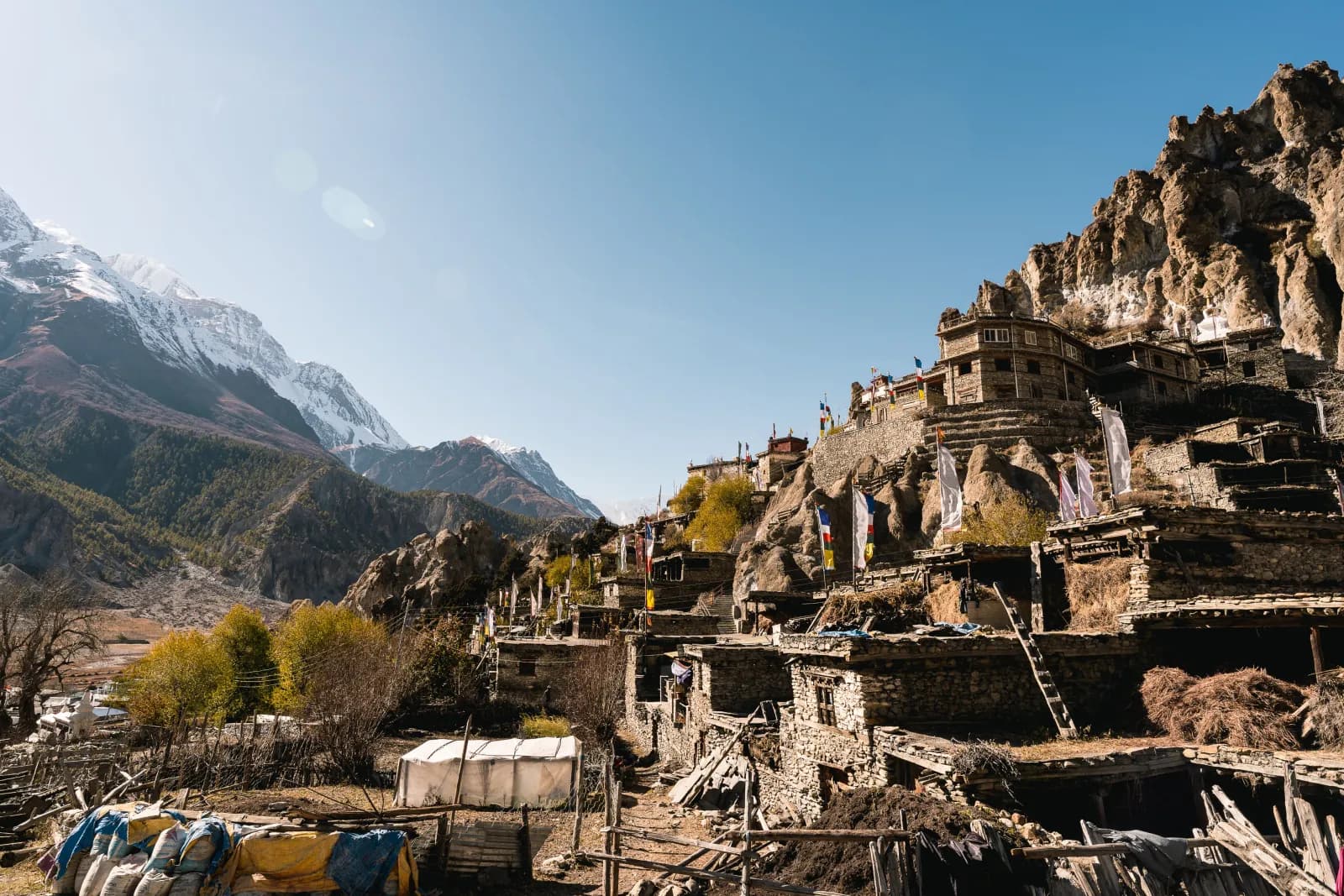 Traditional mountain village in Nepal