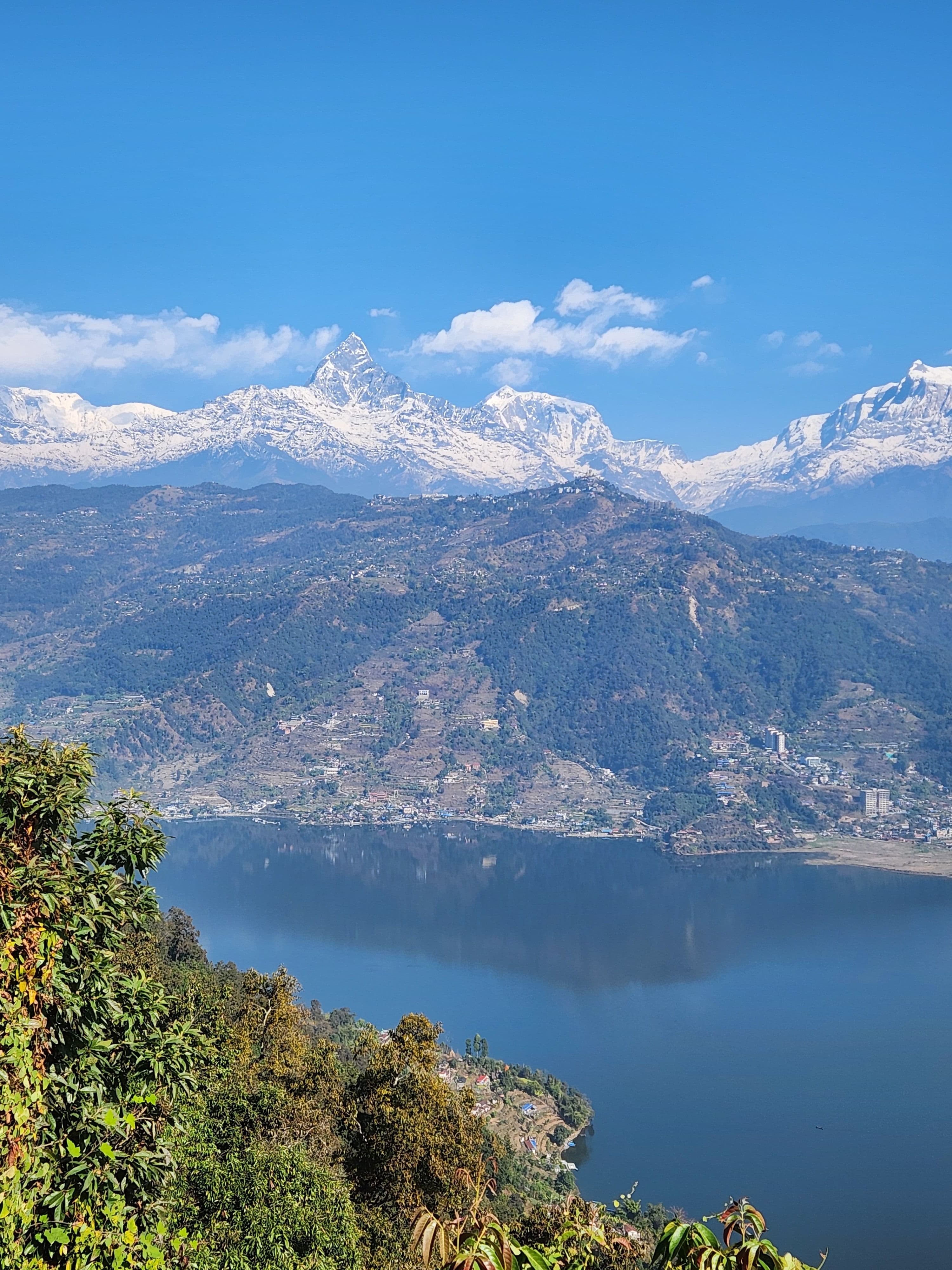 Phewa Lake and the Annapurna mountains