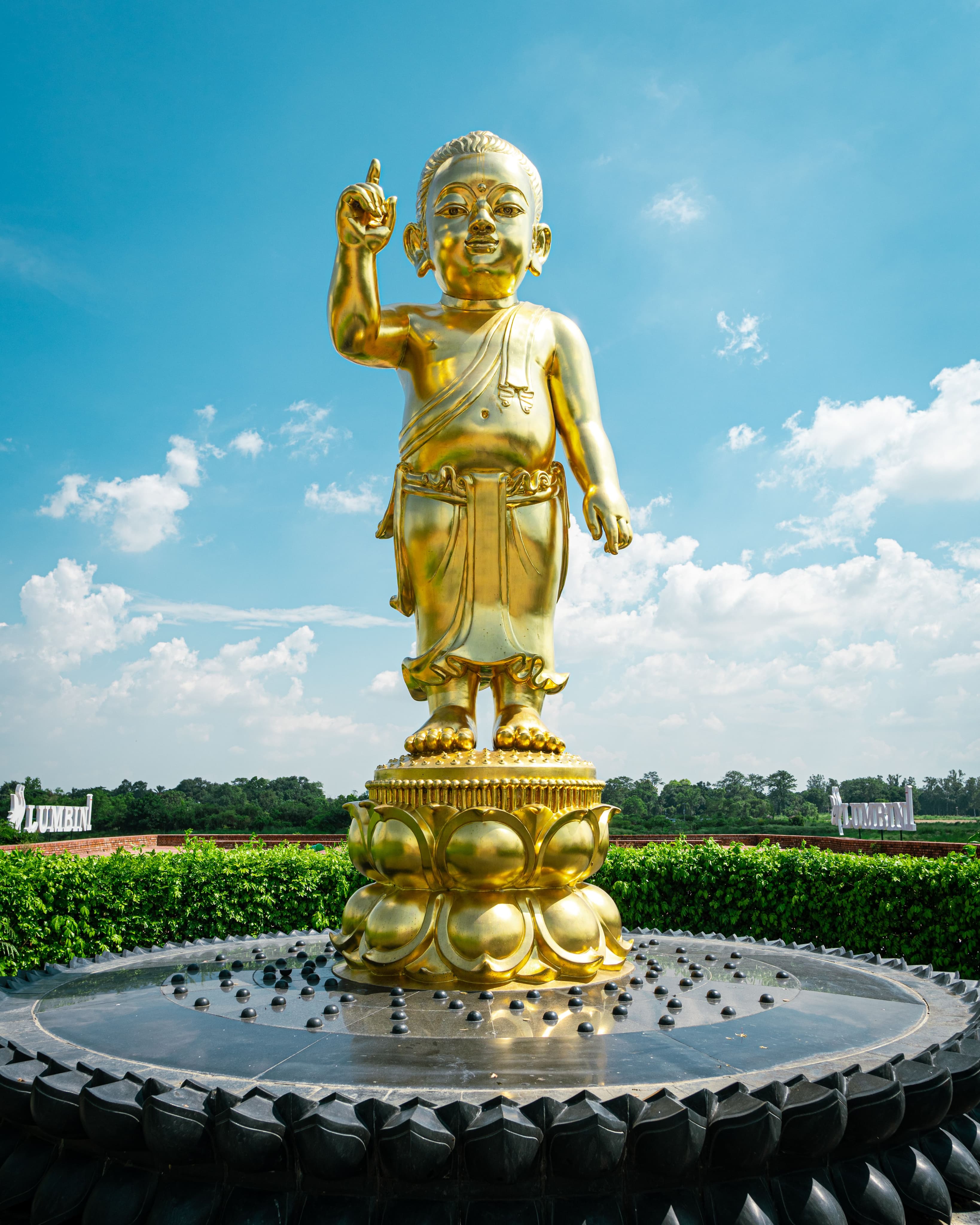 Buddha statue in Lumbini